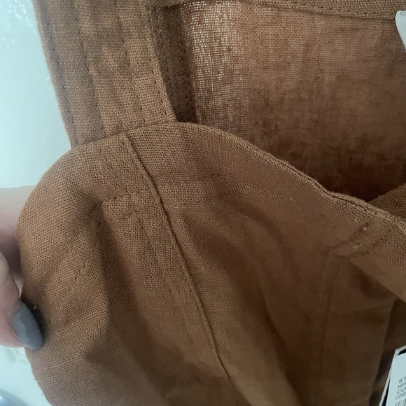 Habitual Womens Romper Size Medium M Linen Blend Boho Festival Brown NWT - Picture 10 of 11